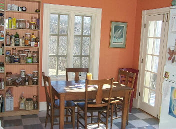 Aview of the kitchen