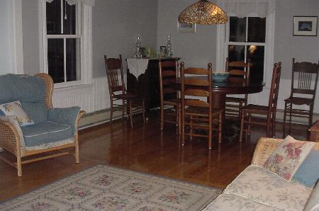A view of the living / dining room